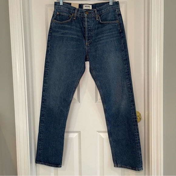 Agolde Blue Straight Leg Jeans - Picture 3 of 13